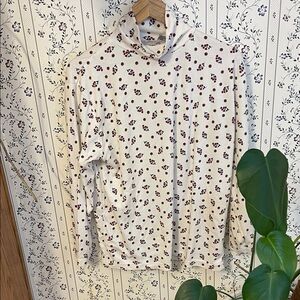 Cream Floral Long Sleeve Shirt